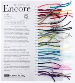 Plymouth Encore Worsted Sample Card
