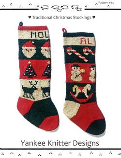 Traditional Christmas Stockings - Yankee Knitter 