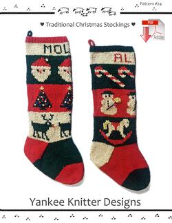 Traditional Christmas Stockings  Yankee Knitter   Pattern download