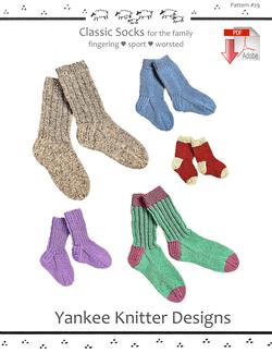 Classic Socks  Yankee Knitter   Pattern download