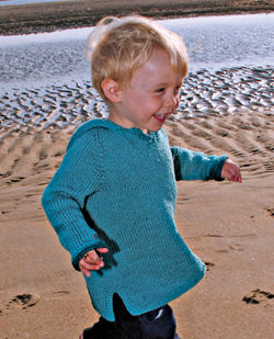 Neck Down Children's Hooded Tunic by Knitting Pure and Simple