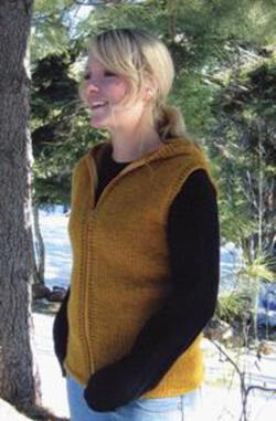 Bulky Hooded Vest for Women by Knitting Pure and Simple