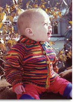 Baby Neck Down Cardigan by Knitting Pure and Simple