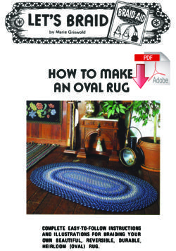 How to Make a Braided Oval Rug   Pattern download
