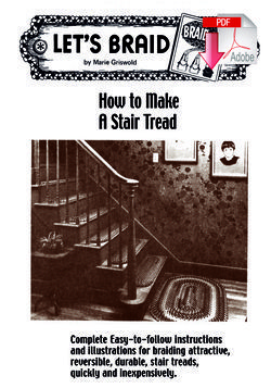 How to Make Braided Stair Treads  Pattern download