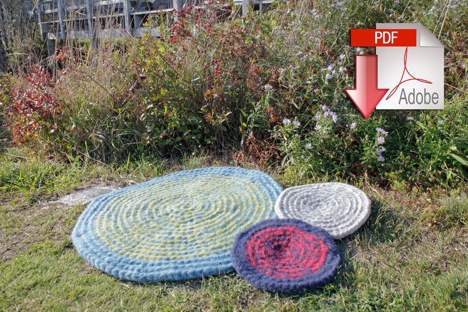 Crochet Patterns Wateraposs Edge Felted Crochet Rug  Seguin  Collection  Pattern download