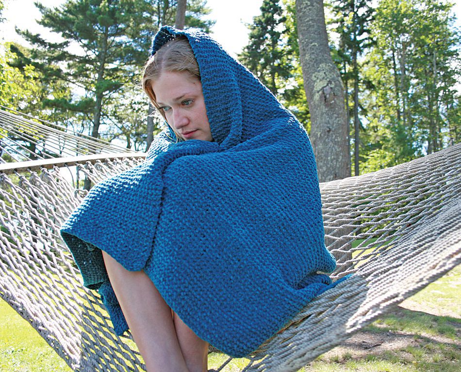 Knitting Patterns Casco Cottage Knitted Throw  Casco Bay Bulky Chenille