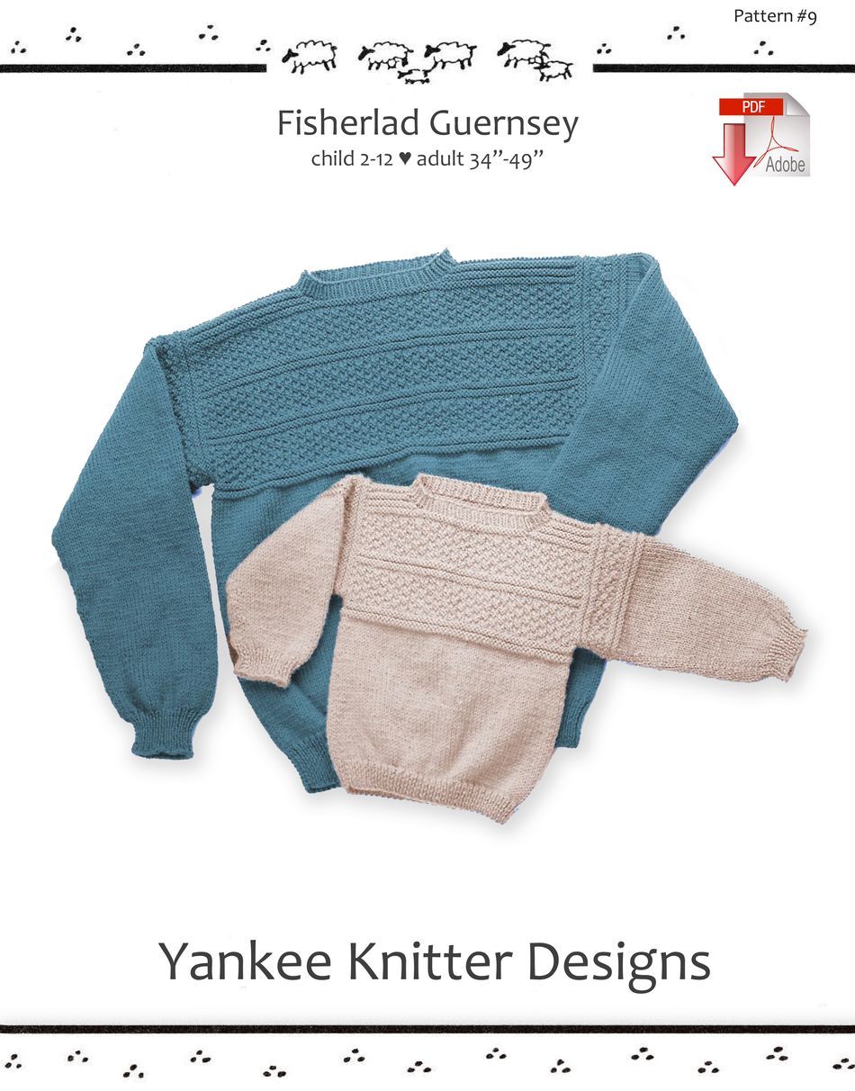 Knitting Patterns Fisherlad Guernsey  Yankee Knitter   Pattern download