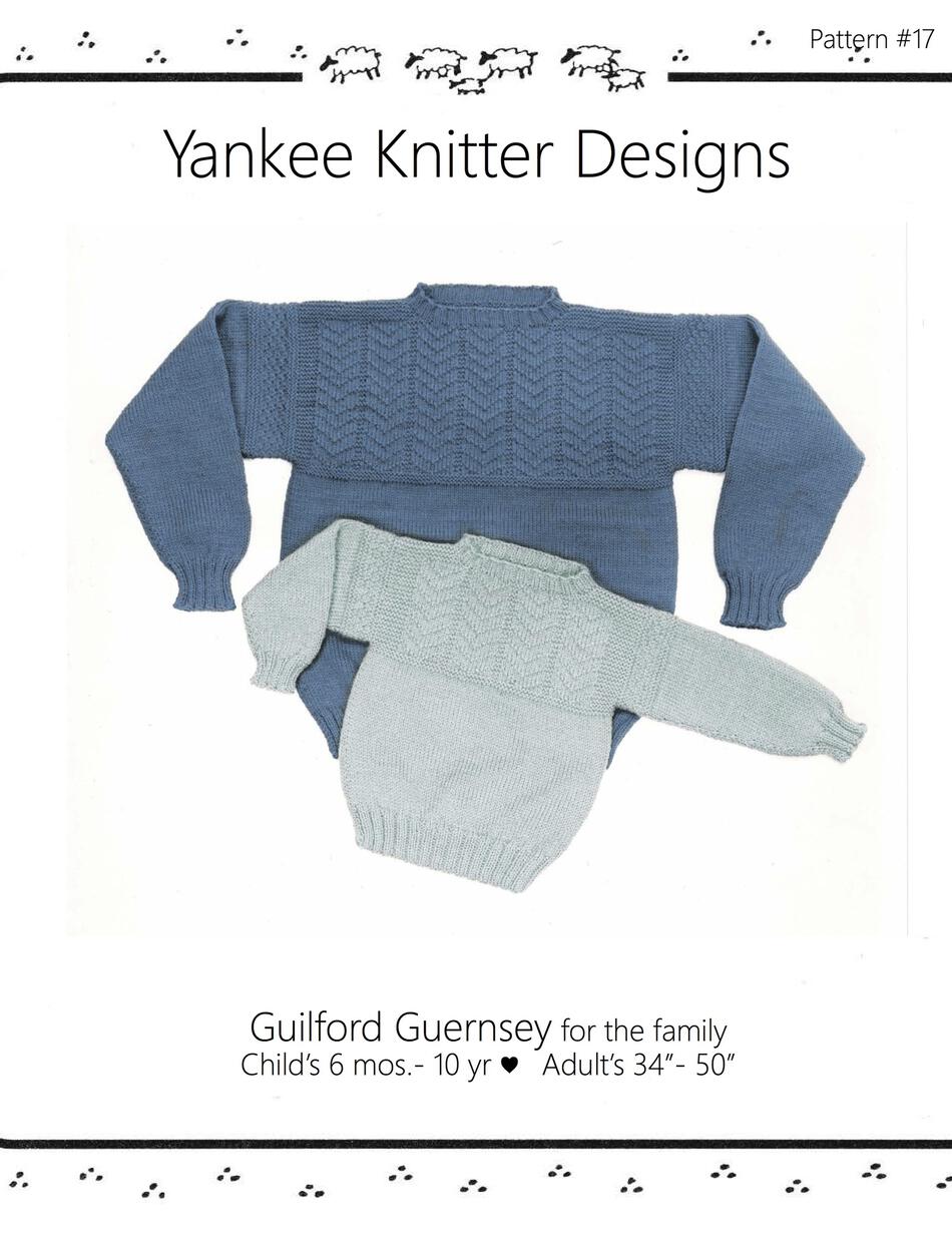Knitting Patterns Guilford Guernsey  Yankee Knitter Download