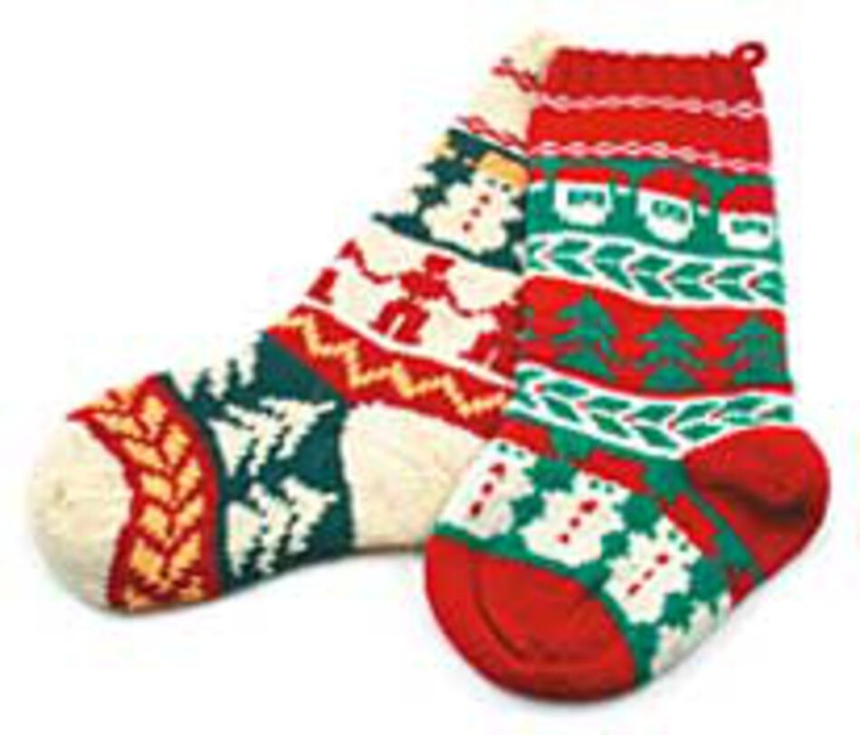 Knitting Patterns Christmas Socks Stocking