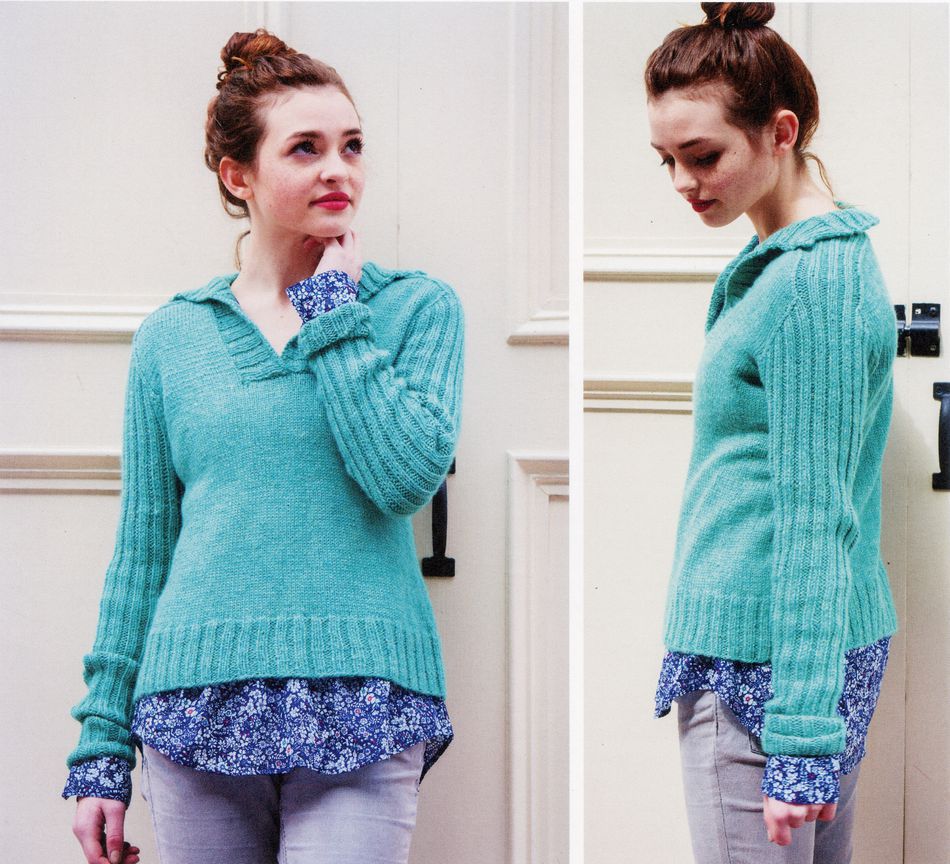 Knitting Patterns Barnaby VNeck with Collar