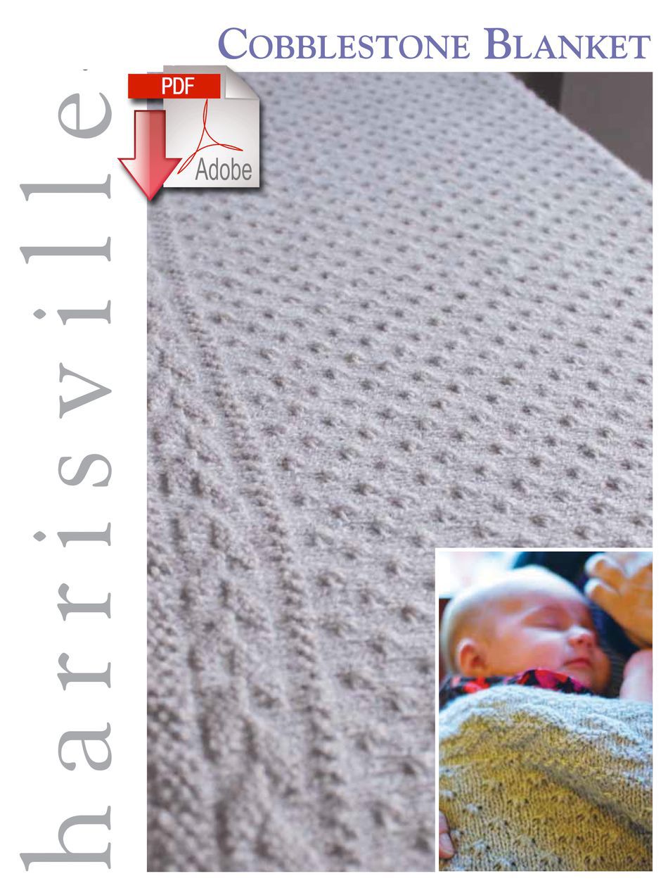 Knitting Patterns Cobblestone Blanket  Pattern download Harrisville Designs