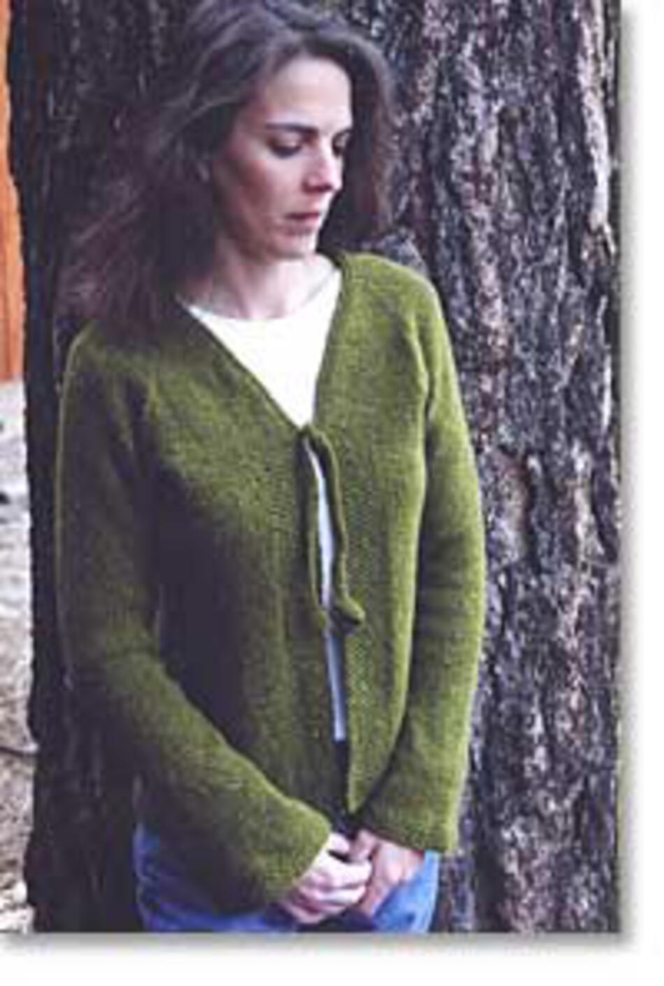 Knitting Patterns Neck Down V Neck Cardigan with Tie by Knitting Pure and Simple