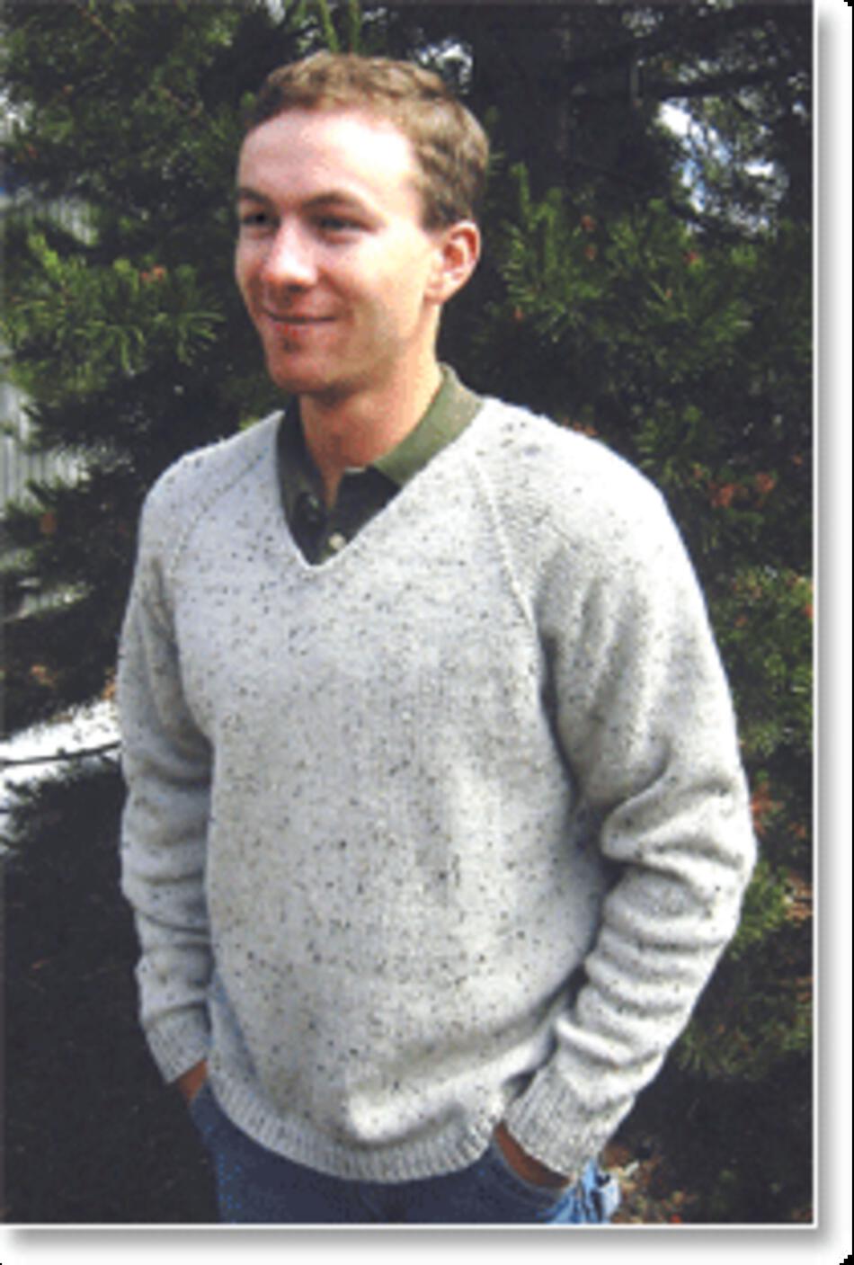 Knitting Patterns Neck Down V Neck Pullover for Men by Knitting Pure and Simple