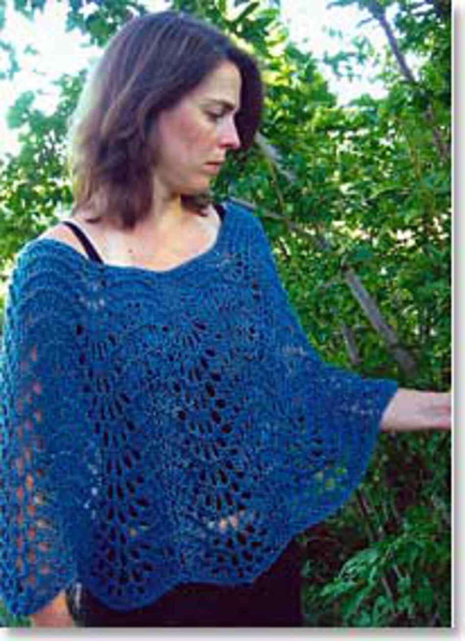 Knitting Patterns Easy Lace Poncho by Knitting Pure and Simple