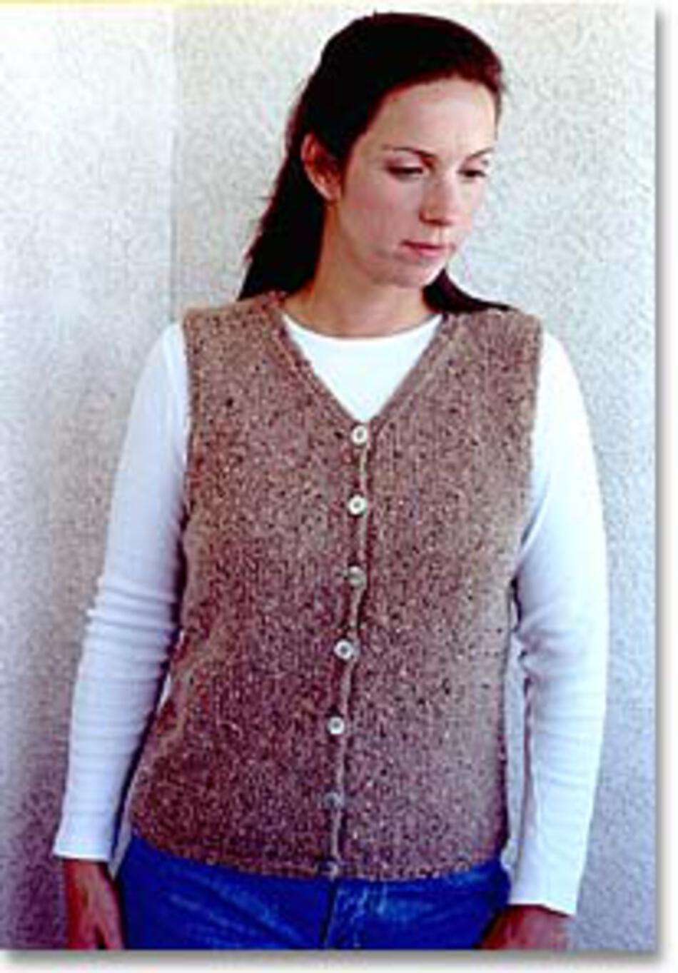 Knitting Patterns V Neck Vest by Knitting Pure and Simple
