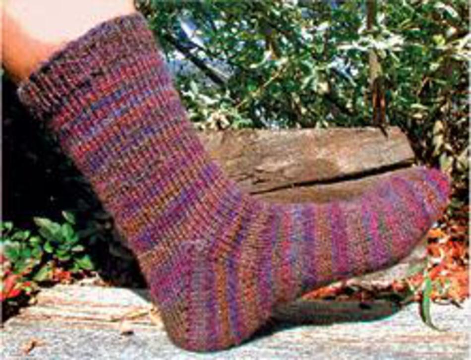 Knitting Patterns Basic ToeUp Sock 6 st1quot