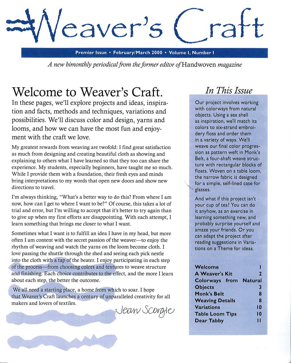 MultiCraft Magazines Weaveraposs Craft Issue 1