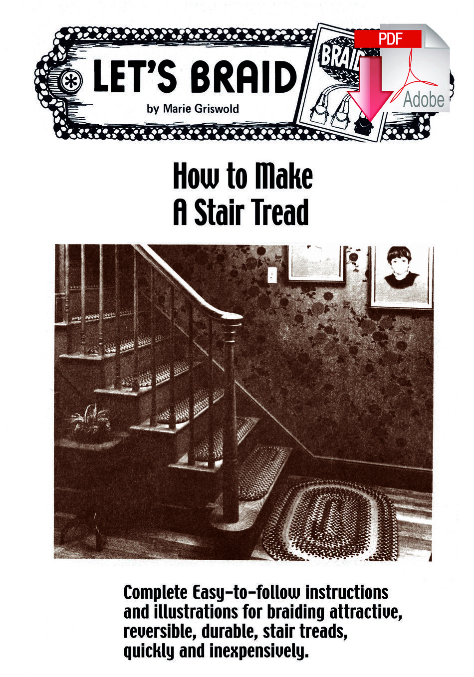 Rug Making Books How to Make Braided Stair Treads  Pattern download