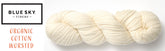 white organic cotton yarn skein