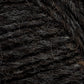 Close-up of dark grey and black Lopi Alafoss Icelandic Wool Yarn from Berroco, Inc., highlighting the texture and intertwined strands. The yarn showcases a slightly rough and fibrous texture with a mix of varying shades of grey and black, making it ideal for crafting rugged felted mittens or traditional Icelandic pullovers.