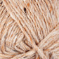 Close-up view of a skein of Lopi Alafoss Icelandic Wool Yarn by Berroco, Inc. The yarn is a mix of beige and white fibers, creating a textured pattern. The fibers appear soft and slightly fuzzy, with a twisted strand formation typical of spun yarn perfect for crafting Icelandic pullovers.