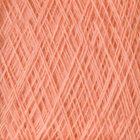 A close-up image of JaggerSpun Maine Line 2/8 Yarn | Mini-cone by Jagger Brothers, Inc. showcases the intricate, crisscrossing strands tightly wound together. The texture appears soft and fuzzy, highlighting the delicate fibers and uniformity of the worsted spun yarn threads, making it perfect for knitting or weaving projects.