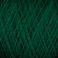 Close-up image of a spool of Jagger Brothers, Inc. JaggerSpun Maine Line 2/8 Yarn | Mini-cone in dark green, showing the detailed texture and interwoven fibers. The tightly wound strands create a pattern of crisscrossing lines and varying shades of green, highlighting the natural fuzziness ideal for knitting or weaving projects.