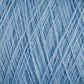 Close-up image of a light blue, JaggerSpun Maine Line 2/8 Yarn | Mini-cone by Jagger Brothers, Inc., showing detailed and textured strands intertwined in a crisscross knitting pattern.