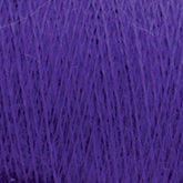 Close-up of JaggerSpun Maine Line 2/8 Yarn | Mini-cone from Jagger Brothers, Inc., showcasing its purple worsted spun composition with a slightly fuzzy texture, tightly wound into a ball. The strands are intricately arranged in an overlapping crisscross pattern, making it ideal for knitting or weaving projects.