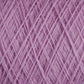 A close-up of light purple JaggerSpun Maine Line 2/8 Yarn | Mini-cone from Jagger Brothers, Inc. wound into a neat, crisscross pattern, creating a textured surface. The yarn strands are interwoven tightly, forming a uniformly intricate design reminiscent of expert weaving techniques.