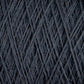 Close-up of the JaggerSpun Maine Line 2/8 Yarn | Mini-cone from Jagger Brothers, Inc. in dark gray, worsted spun and wrapped tightly in a crisscross pattern, showing the texture and fibers of the material. The strands are neatly organized, forming a geometric design with intersecting lines and varying shades of gray, perfect for knitting or weaving projects.