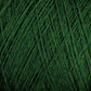 Close-up image of JaggerSpun Maine Line 2/8 Yarn | Mini-cone by Jagger Brothers, Inc., showcasing the dark green yarn. The worsted spun fibers are tightly wound, highlighting its soft and thick texture. Ideal for knitting or weaving, this yarn features a rich, forest green hue.