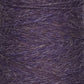 A close-up of a spool of Jagger Brothers, Inc.'s JaggerSpun Heather 2/8 yarn in purple. The texture is clearly visible, showing the intertwined fibers and subtle variations in the purple hue, created using low-impact synthetic dyes for a slightly heathered appearance. The yarn looks soft and slightly fuzzy.