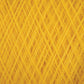 Close-up image of intertwined JaggerSpun Superfine Merino 2/18 Yarn | Mini-cone in vibrant yellow, formed into a crisscross pattern. The tightly wound fibers from Jagger Brothers, Inc. create a dense and textured surface, highlighting the detailed and intricate arrangement of the threads.