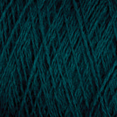 A close-up view of JaggerSpun Superfine Merino 2/18 Yarn in teal from Jagger Brothers, Inc. reveals intertwined fibers creating a detailed, crisscross pattern. The yarn appears thick and soft, perfect for knitting or crocheting.