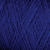 A close-up image of Jagger Brothers, Inc.'s JaggerSpun Superfine Merino 2/18 Yarn (Mini-cone) in dark blue. The tightly wound strands create a textured, overlapping pattern with clearly visible fibers, giving the image a rich and intricate appearance ideal for hand knitters.