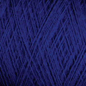 A close-up image of Jagger Brothers, Inc.'s JaggerSpun Superfine Merino 2/18 Yarn (Mini-cone) in dark blue. The tightly wound strands create a textured, overlapping pattern with clearly visible fibers, giving the image a rich and intricate appearance ideal for hand knitters.