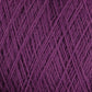 Close-up image of Jagger Brothers, Inc.'s JaggerSpun Superfine Merino 2/18 Yarn in a large cone. The tightly wound strands create a textured and intricate pattern, while the worsted weight merino wool's rich shade of purple accentuates the softness and fibers, making it a favorite among hand knitters.