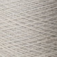 Close-up image of a spool of Jagger Brothers, Inc.'s JaggerSpun Zephyr Wool-Silk 2/18 Yarn in light gray. The fibers, made from luxurious Australian merino wool blended with silk, are tightly wound in a crisscross pattern, showcasing the texture and slight variations in color.