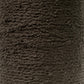 A close-up image of a dark brown textured fabric reveals a tightly woven pattern with visible fibers and a slightly rough surface, reminiscent of the Cotton Bouclé Yarn | Tube by Maurice Brassard.