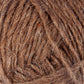 Close-up image of a ball of Berroco, Inc.'s Léttlopi (Lite Lopi) Icelandic Wool Yarn featuring thick, intertwined fibers with varying shades of lighter and darker brown strands. The slightly rough texture and blend of colors make it perfect for colorwork knitting or crafting durable garments.