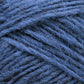 Close-up of Léttlopi (Lite Lopi) Icelandic Wool Yarn by Berroco, Inc. The tightly wound fibers are perfect for colorwork knitting, showcasing various shades of blue with some fine threads and slight fuzziness visible, which gives it a soft texture. The intricate details highlight the twisted strands and durable nature of this exceptional Icelandic wool yarn.