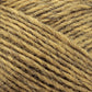 Close-up image of Berroco, Inc.'s Léttlopi (Lite Lopi) Icelandic Wool Yarn in a yellowish-brown color with a slightly coarse texture. The strands are tightly twisted with visible fibers, creating a natural, rustic appearance. The yarn's color and texture suggest it could be perfect for durable garments or intricate colorwork knitting projects.