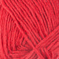 A close-up image of Léttlopi (Lite Lopi) Icelandic Wool Yarn by Berroco, Inc., showcasing the detailed texture and fibers of the yarn strands. The wool is tightly wound, creating a neat and orderly pattern. The vibrant red color is consistent throughout the image, making it perfect for durable garments or intricate colorwork knitting projects.