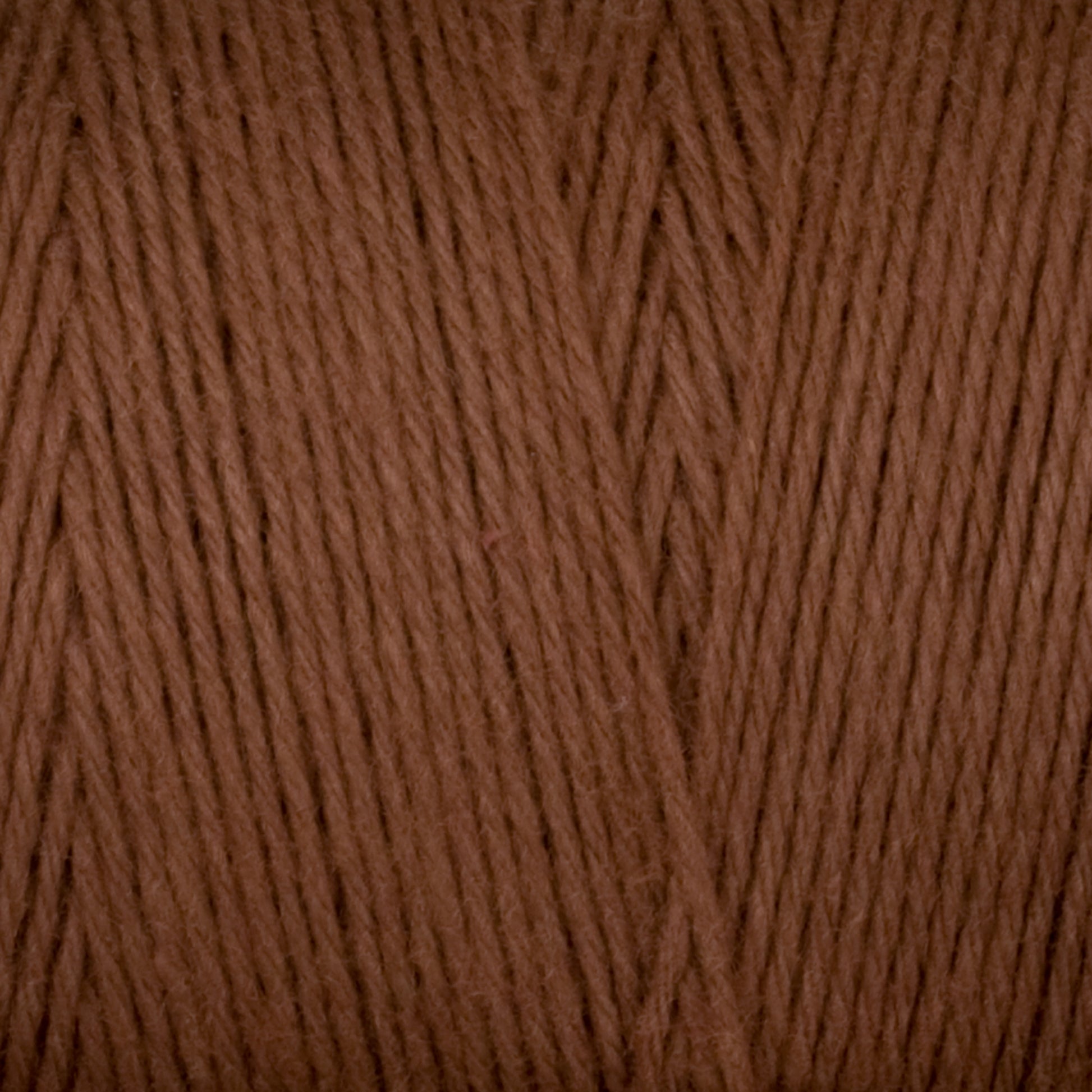 Close-up image of Cotton Carpet Warp 8/4 by Great Northern Weaving, revealing a detailed texture with individual strands expertly twisted together. The yarn appears soft and is tightly wound, making it perfect for knitting or crocheting projects such as cozy coverlets or durable rag rugs.