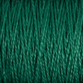 Close-up image of the 3/2 Pearl Cotton Yarn from Supreme Corp, tightly wound and highlighting its texture and fibers. The yarn is uniformly colored in a vibrant shade of green, suggesting a high-quality blend that might include versatile or mercerized cotton properties.