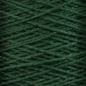 Close-up of dark green 3/2 Pearl Cotton Yarn wound into a ball, with individual strands tightly and uniformly wrapped. The texture appears soft and slightly fluffy, making it ideal for knitting or crocheting projects. This versatile yarn from Supreme Corp is perfect for creating intricate patterns and detailed designs.