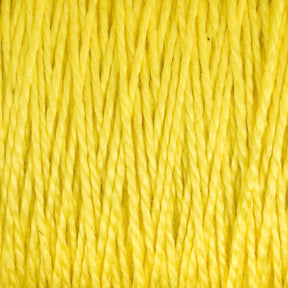 Close-up image of yellow strands of Supreme Corp's 3/2 Pearl Cotton Yarn (Large Cone) tightly aligned in a parallel arrangement, showcasing the texture and color detail of the fibers.