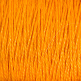 Close-up image of Supreme Corp's 3/2 Pearl Cotton Yarn in bright yellow-orange, featuring tightly interwoven fibers that highlight the texture and sheen of this versatile material.